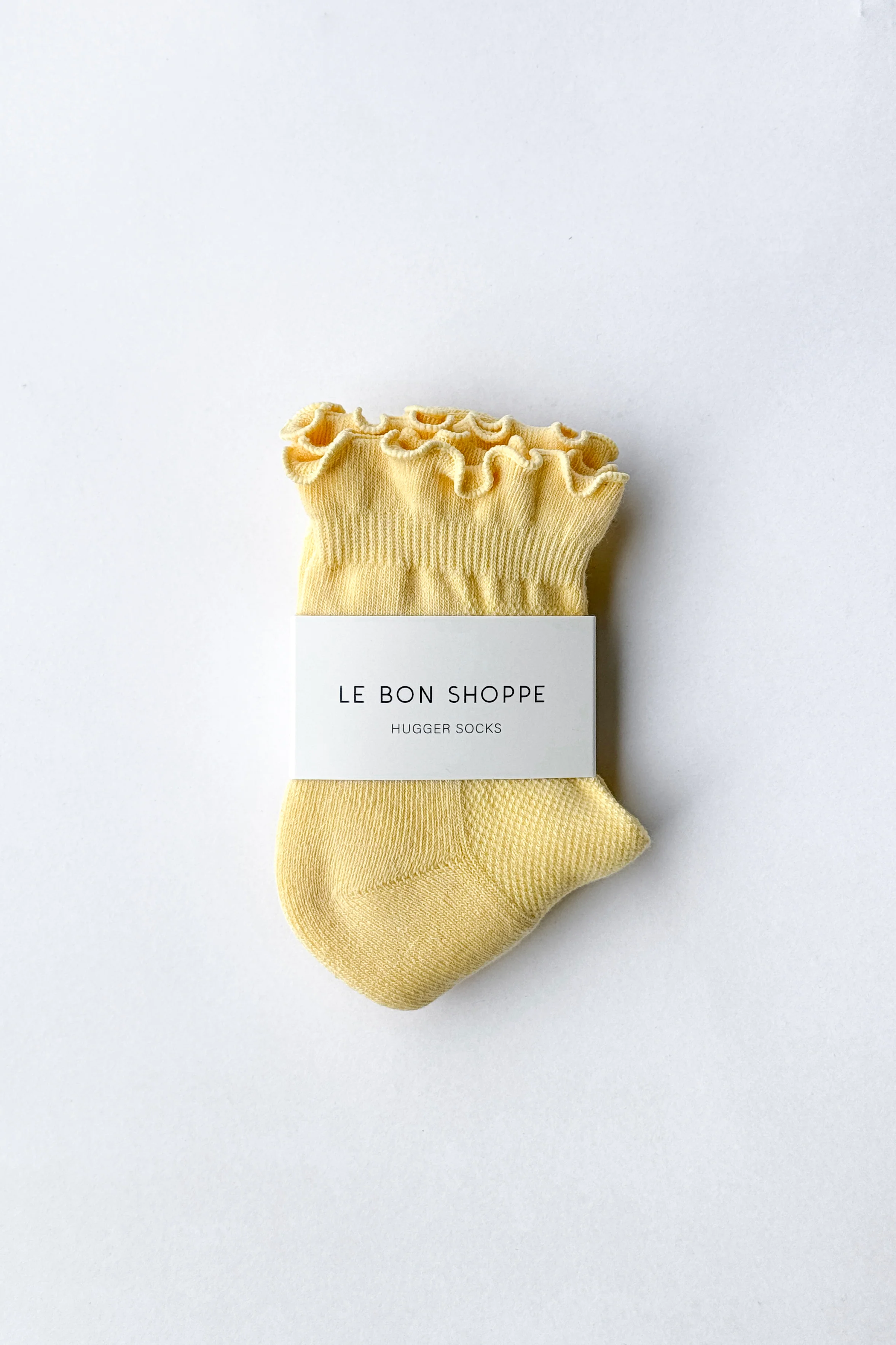 Ruffled Hugger Crew Socks - Banana Cream / Red - Image 4