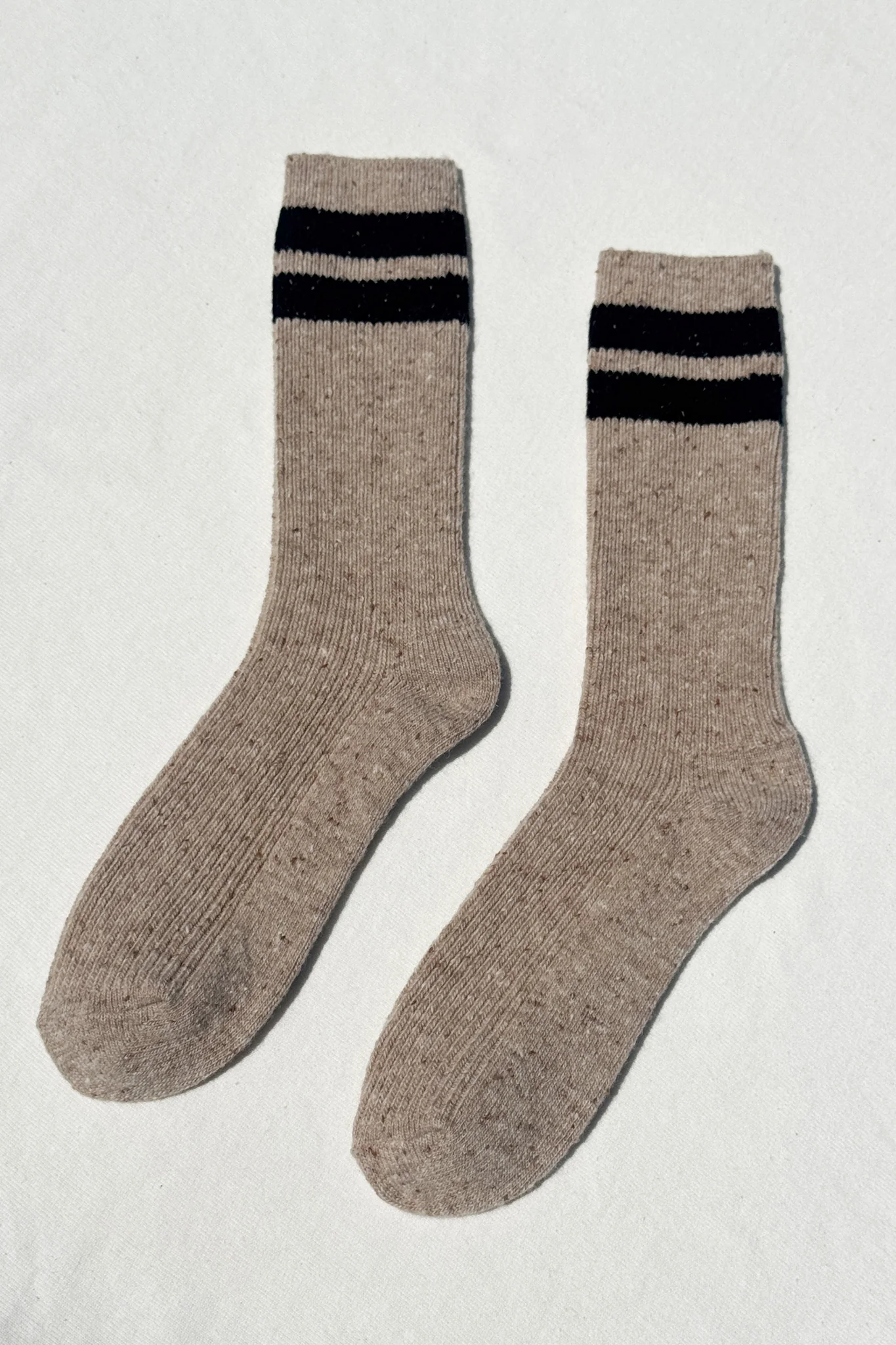 Snow Varsity Socks - Beige / Black - Image 4