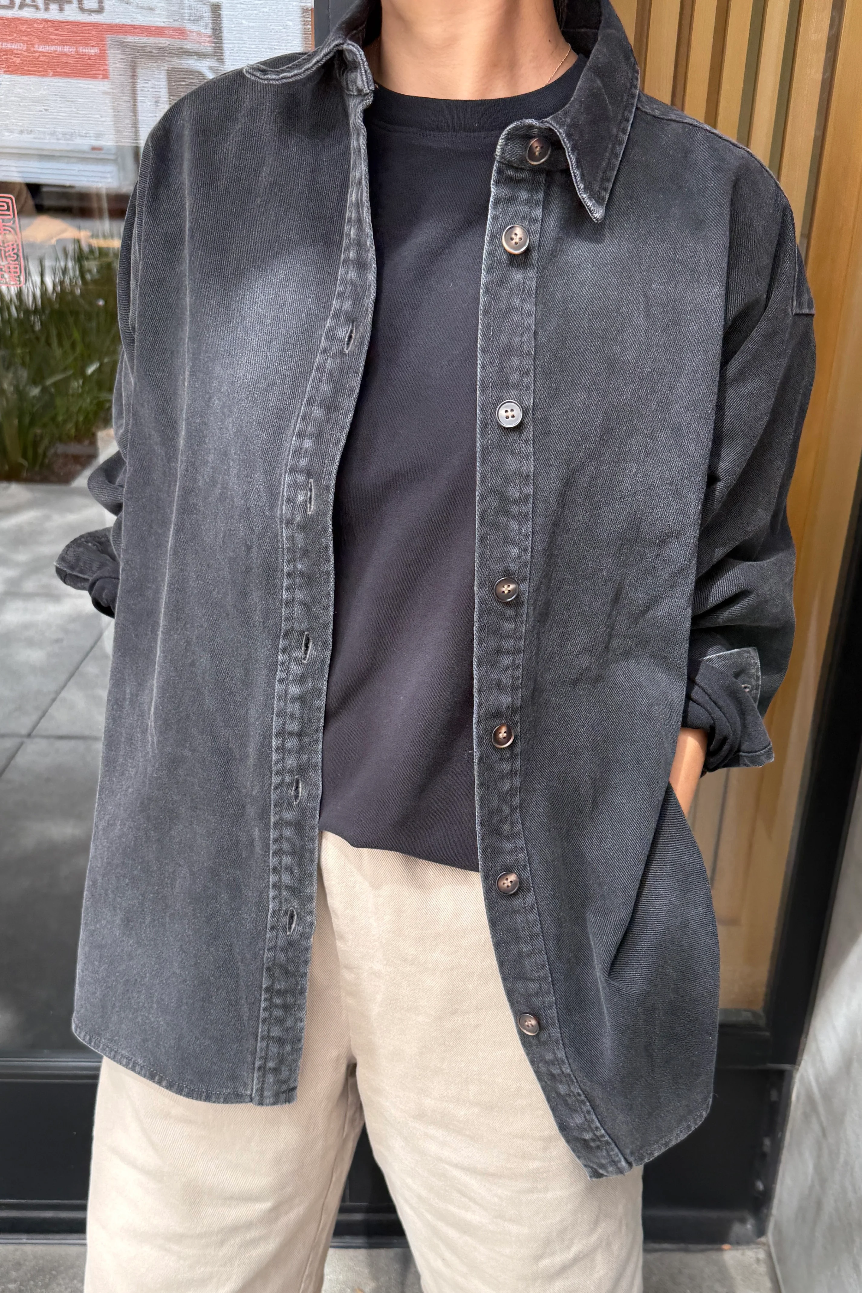 Theo Jacket - Black Denim - Image 2