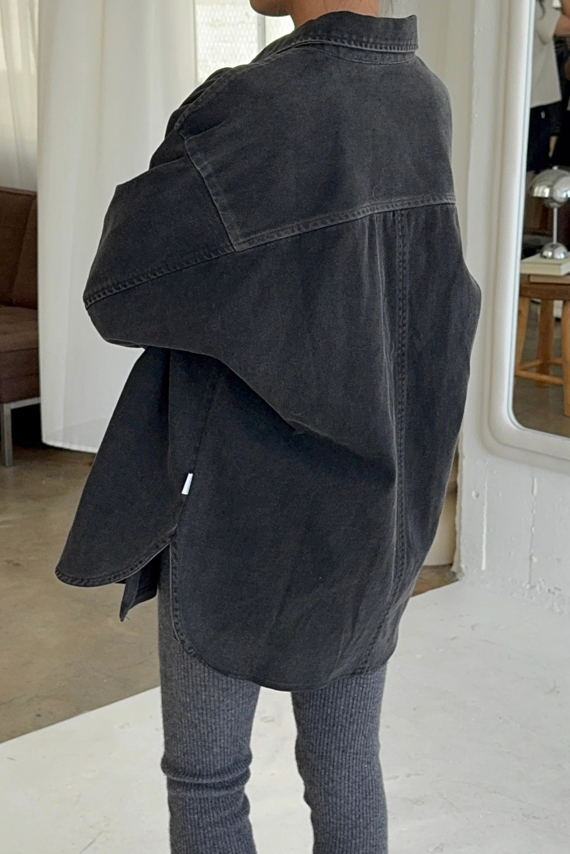 Theo Jacket - Black Denim - Image 3