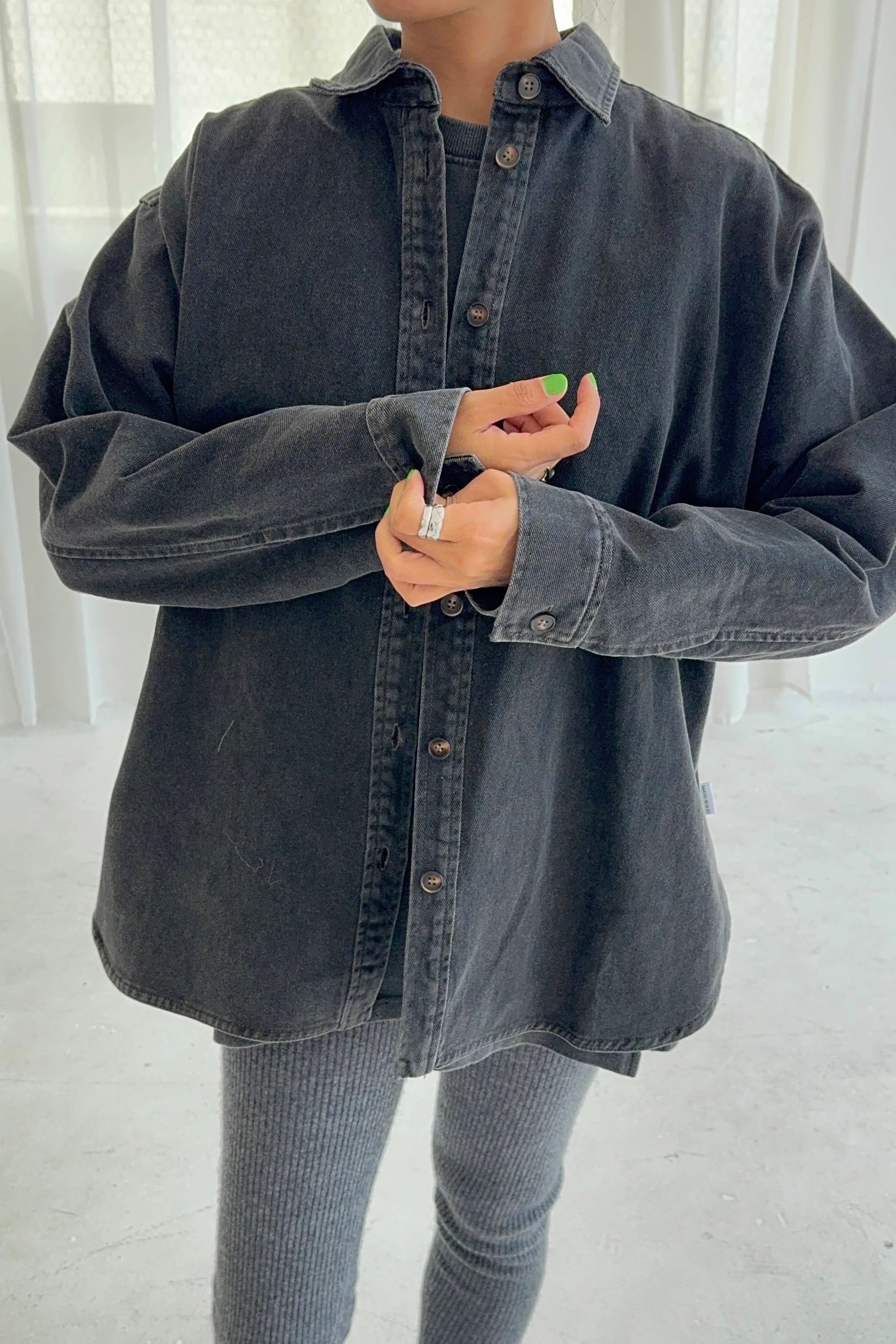 Theo Jacket - Black Denim - Image 4