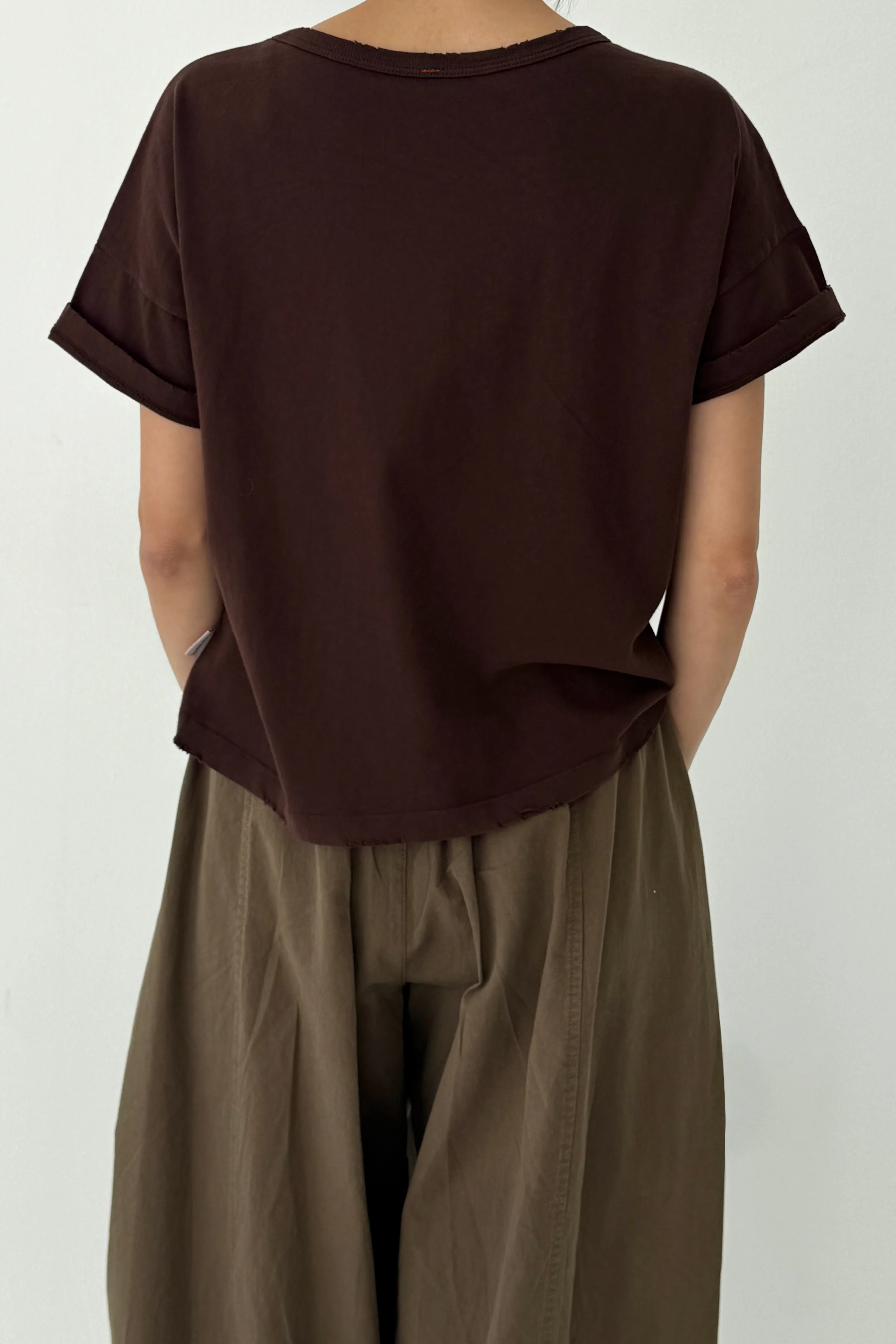 Vintage Fille Tee - Dark Cacao - Image 3