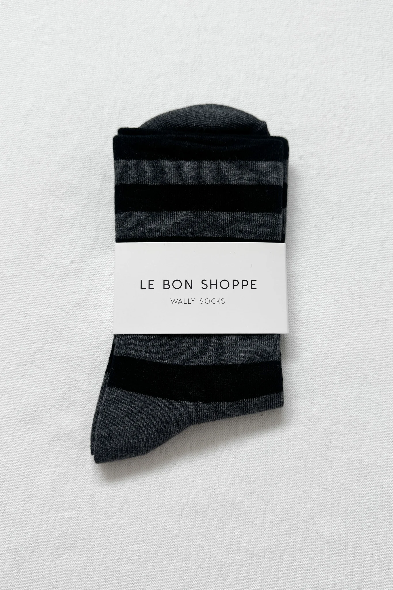 Wide Wally Socks - Wide / Charcoal Stripe - Image 3