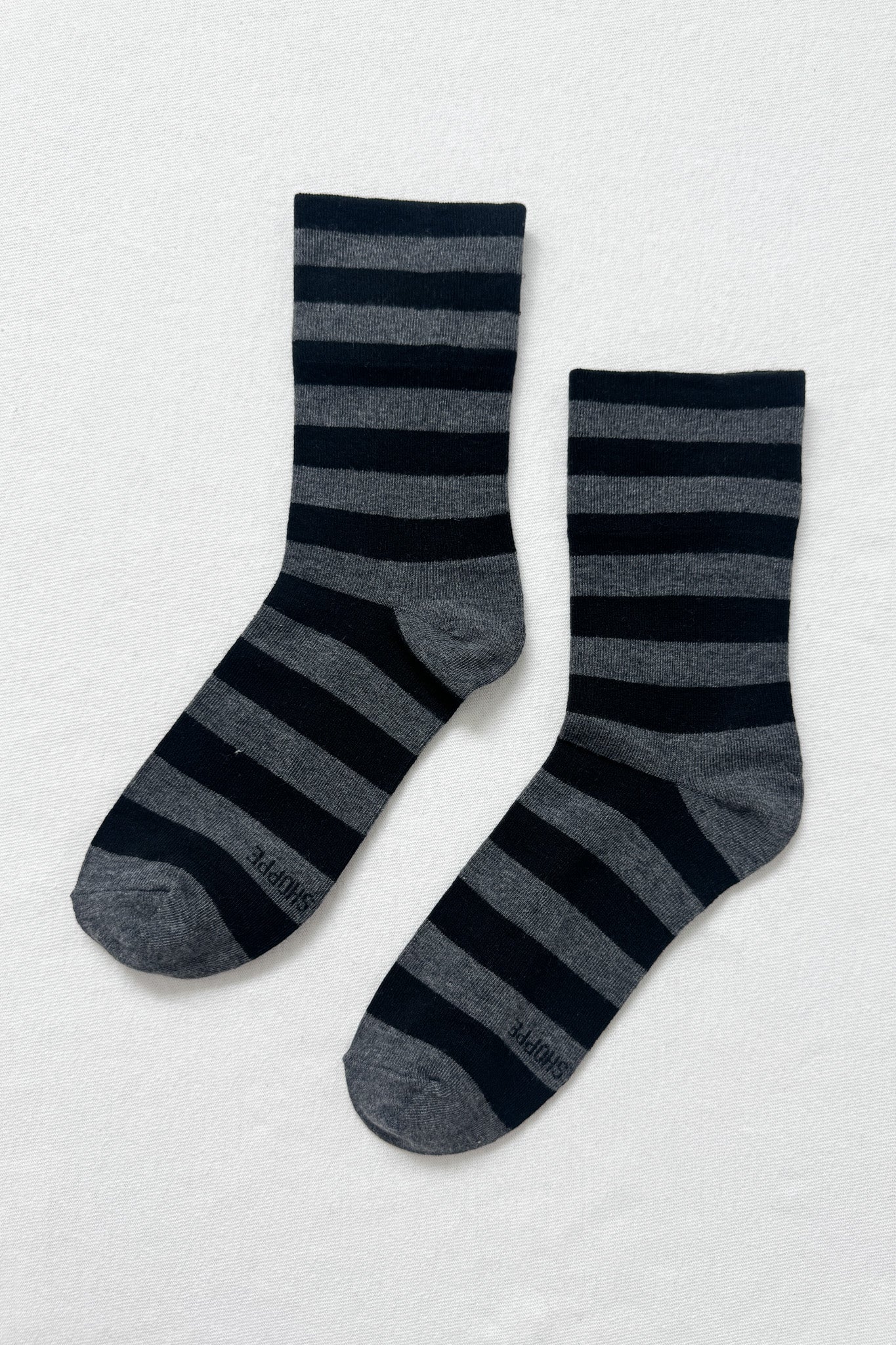 Wide Wally Socks - Wide / Charcoal Stripe - Image 4
