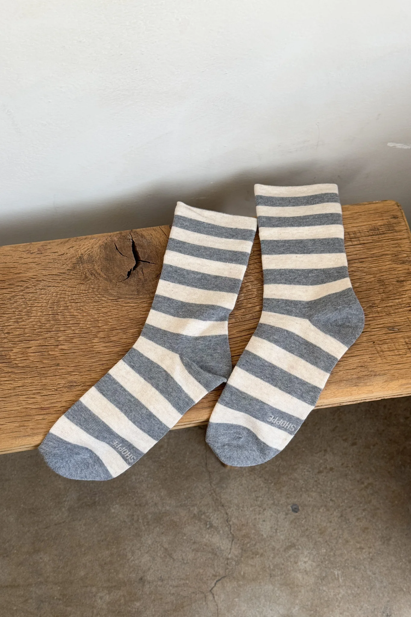 Wide Wally Socks - Wide / Grey Stripe - Image 3