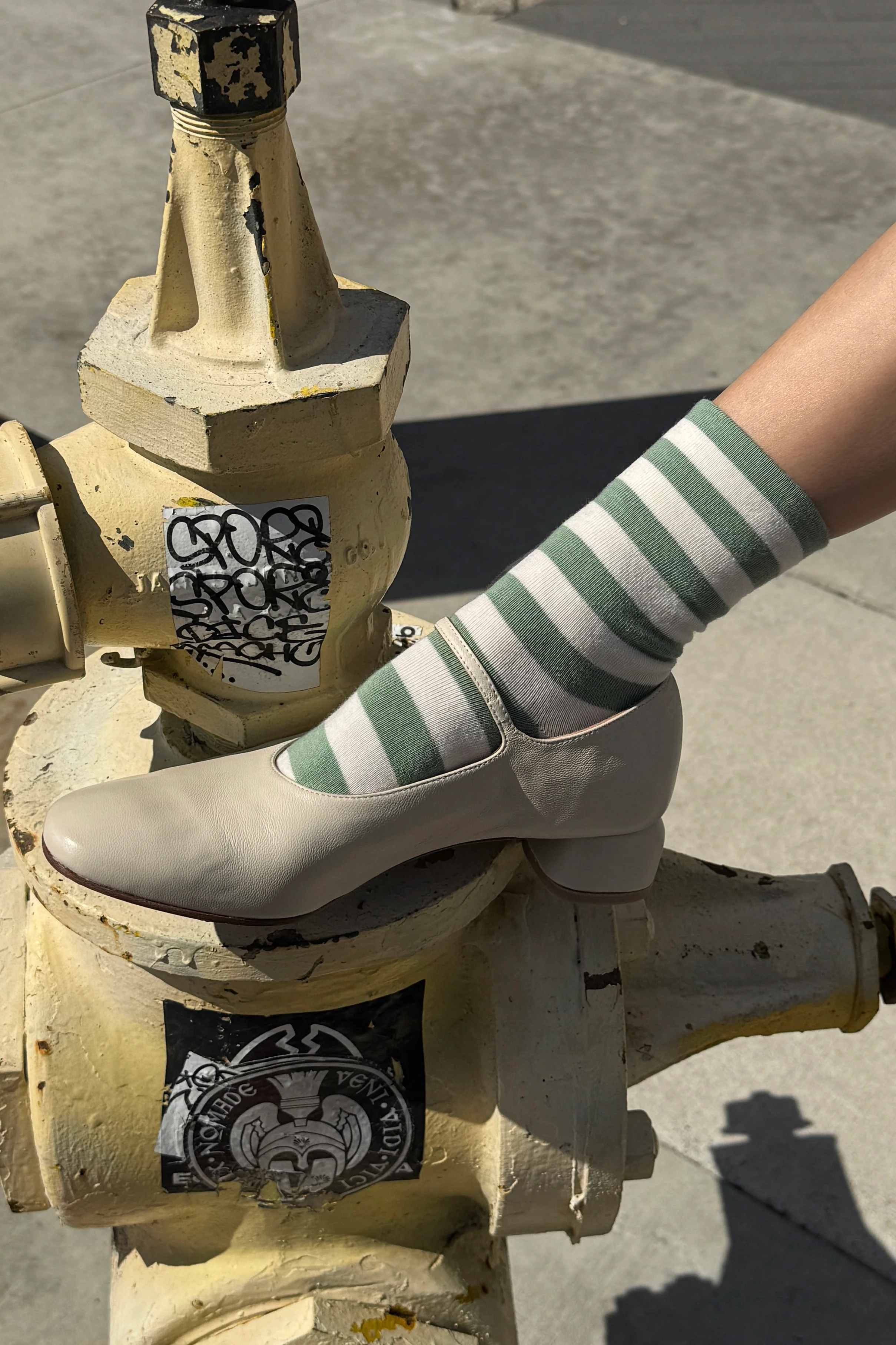 Wide Wally Socks - Wide / Matcha Stripe - Image 3