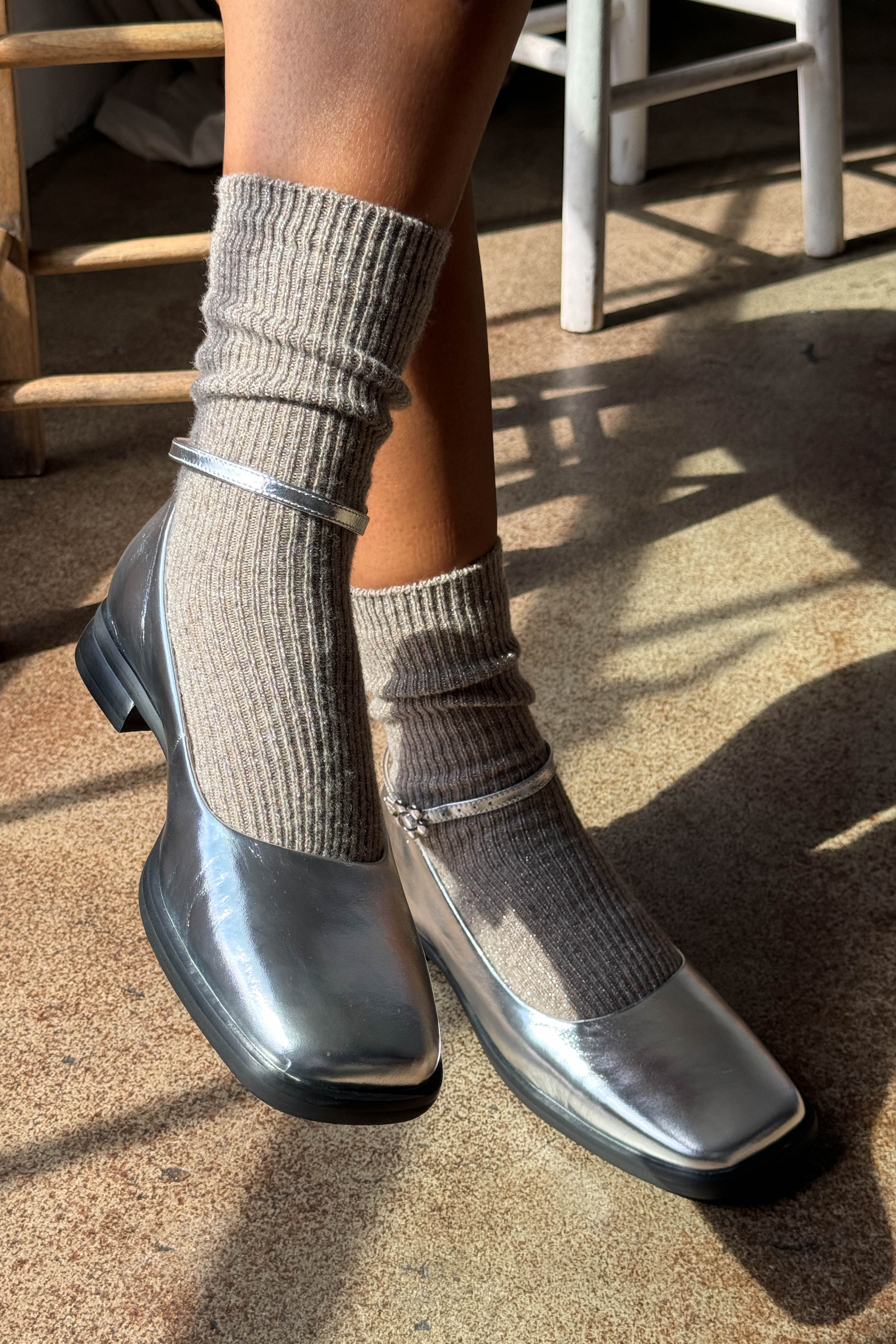Winter Sparkle Socks - Nutmeg - Image 3