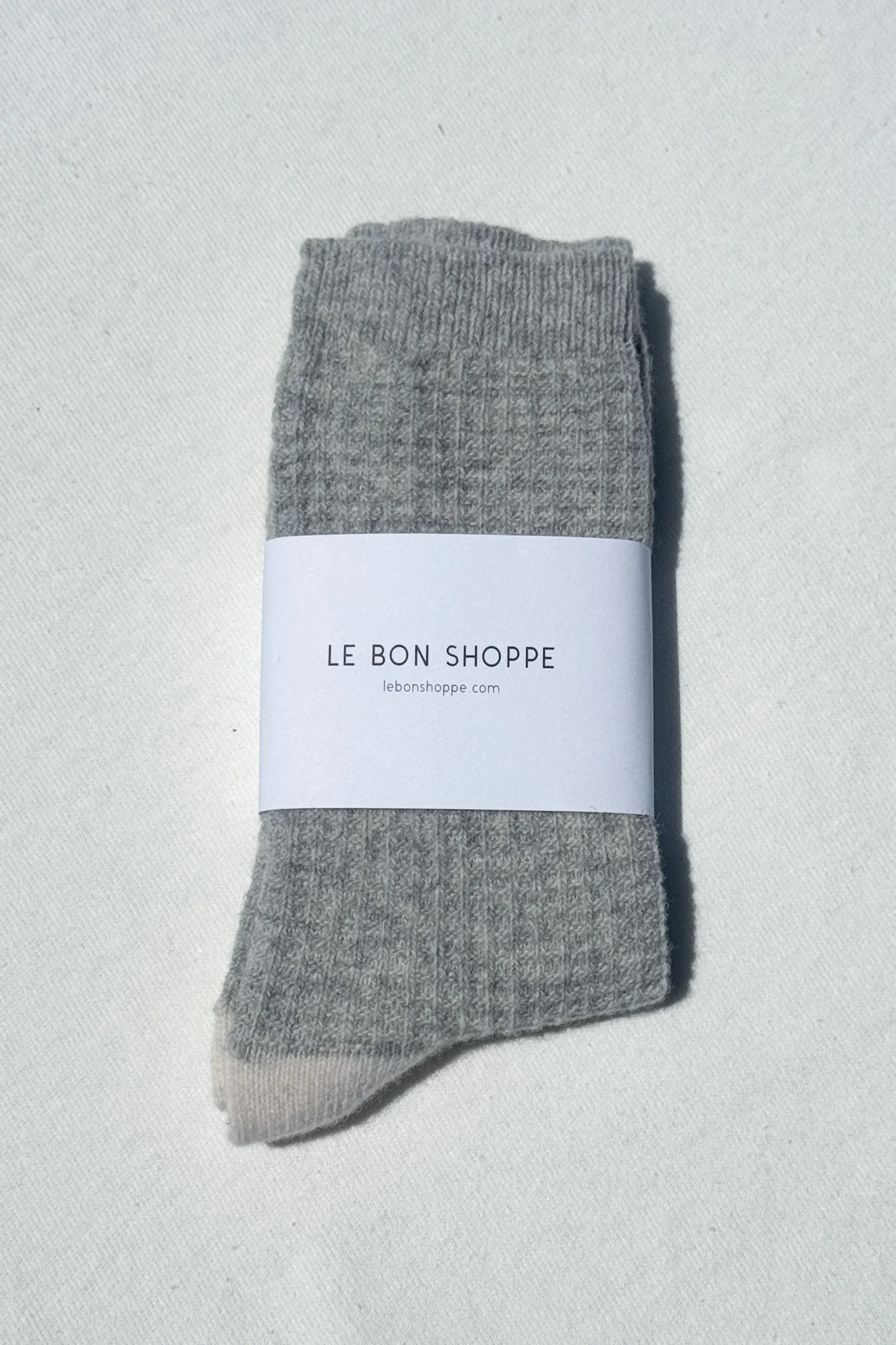 Wool Waffled Socks - Stone / Cream - Image 3