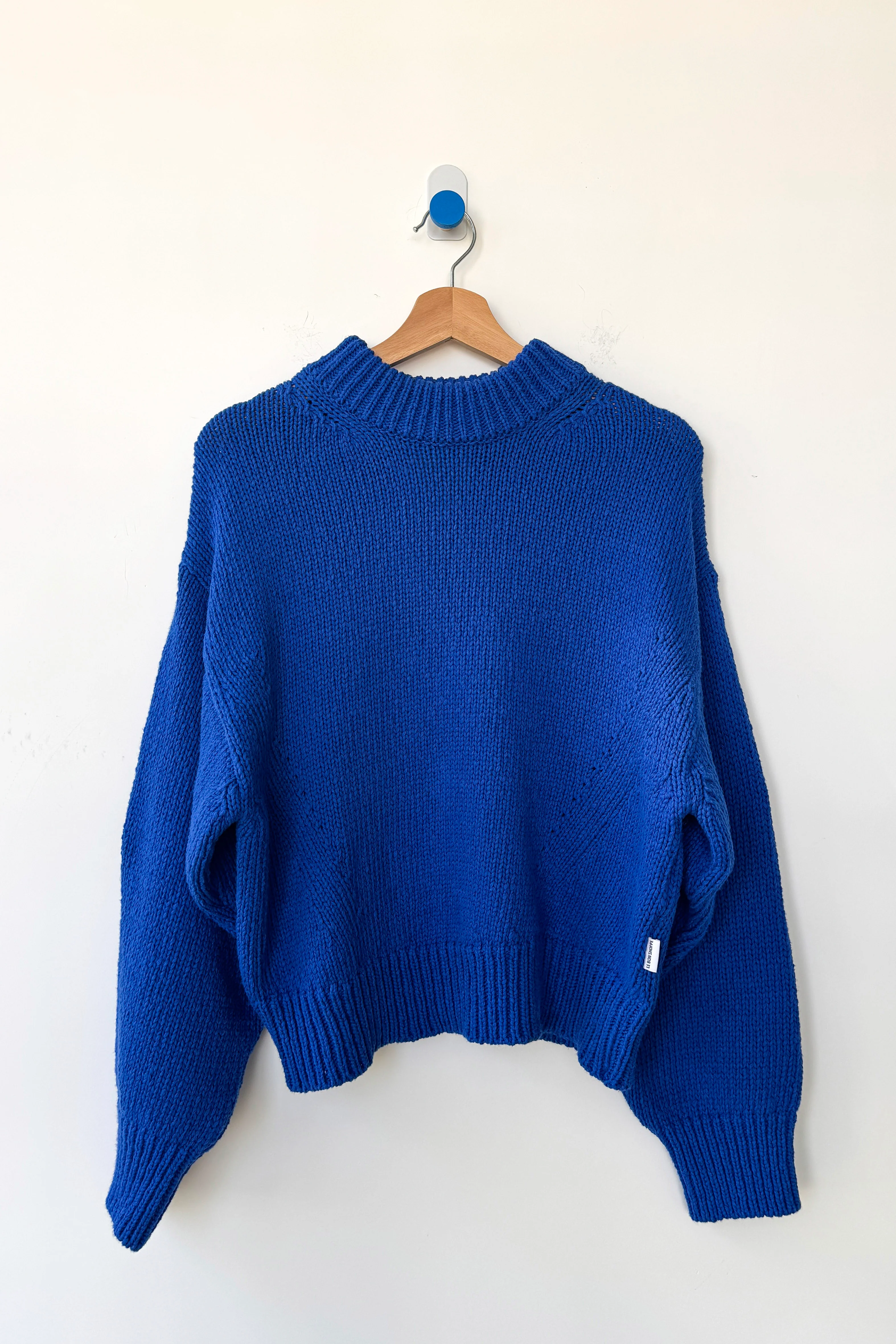 Zoe Cotton Sweater - Cobalt - Image 4