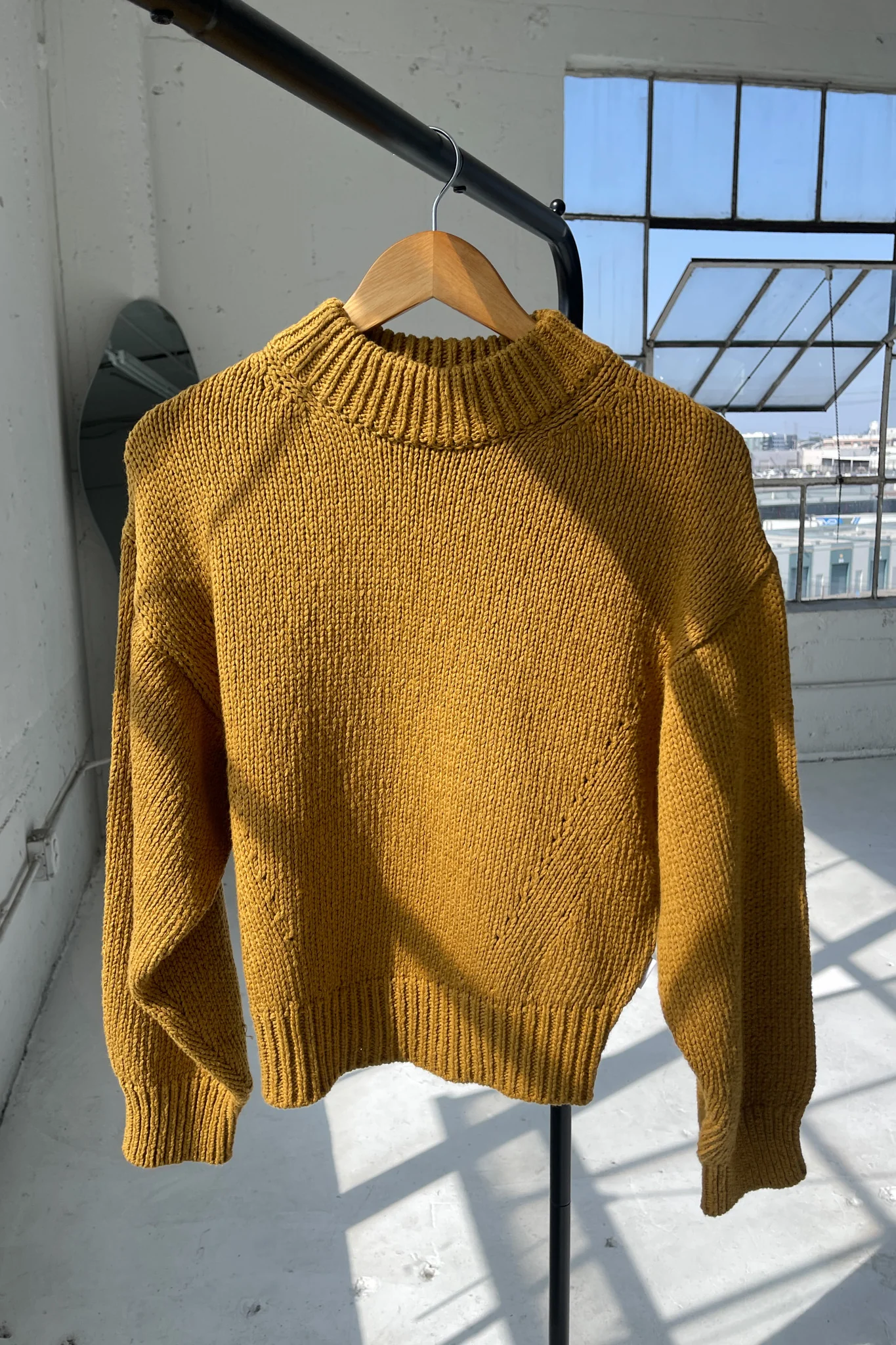 Zoe Cotton Sweater - Dijon - Image 4