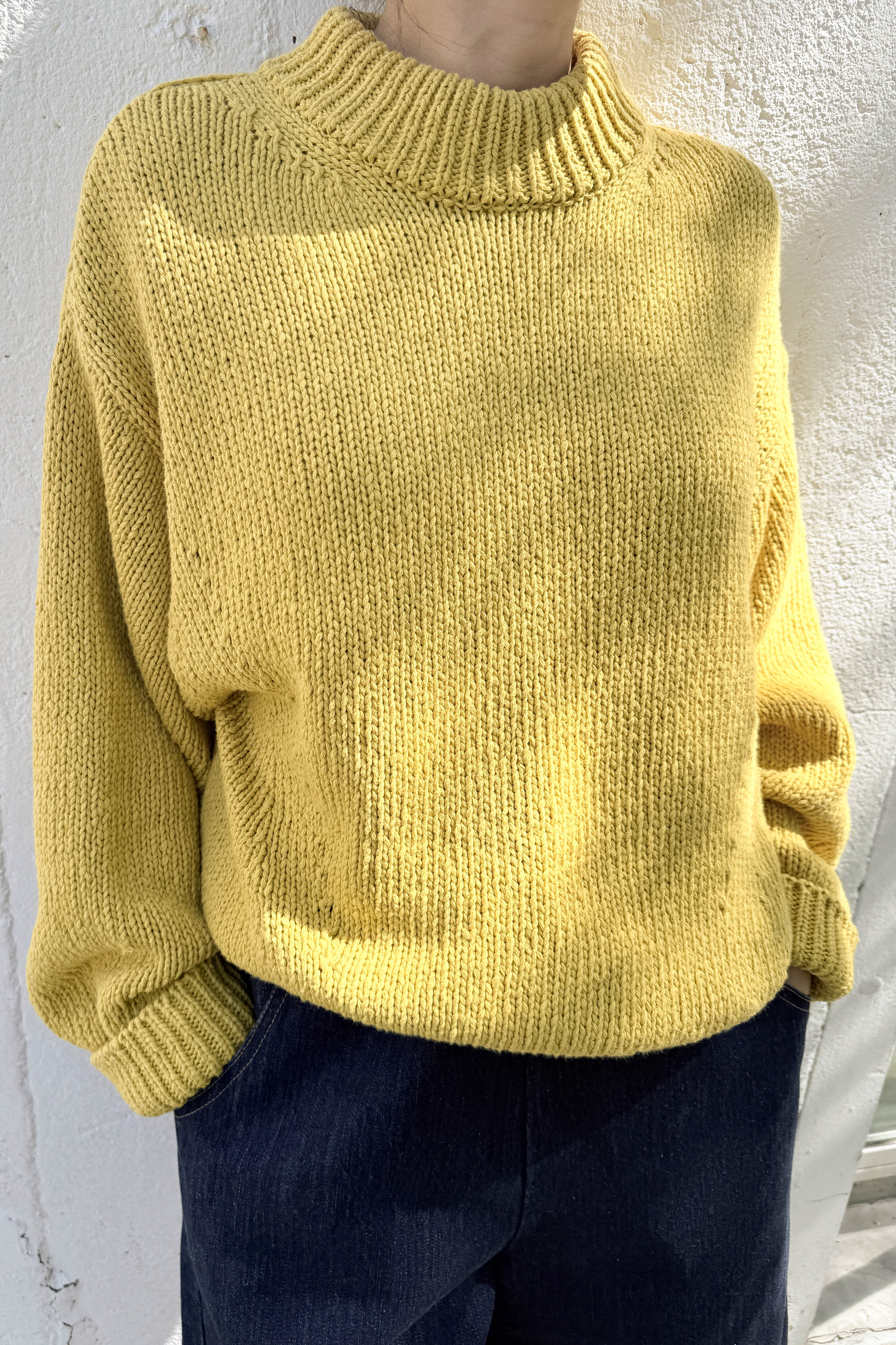 Zoe Cotton Sweater - Honey - Image 3