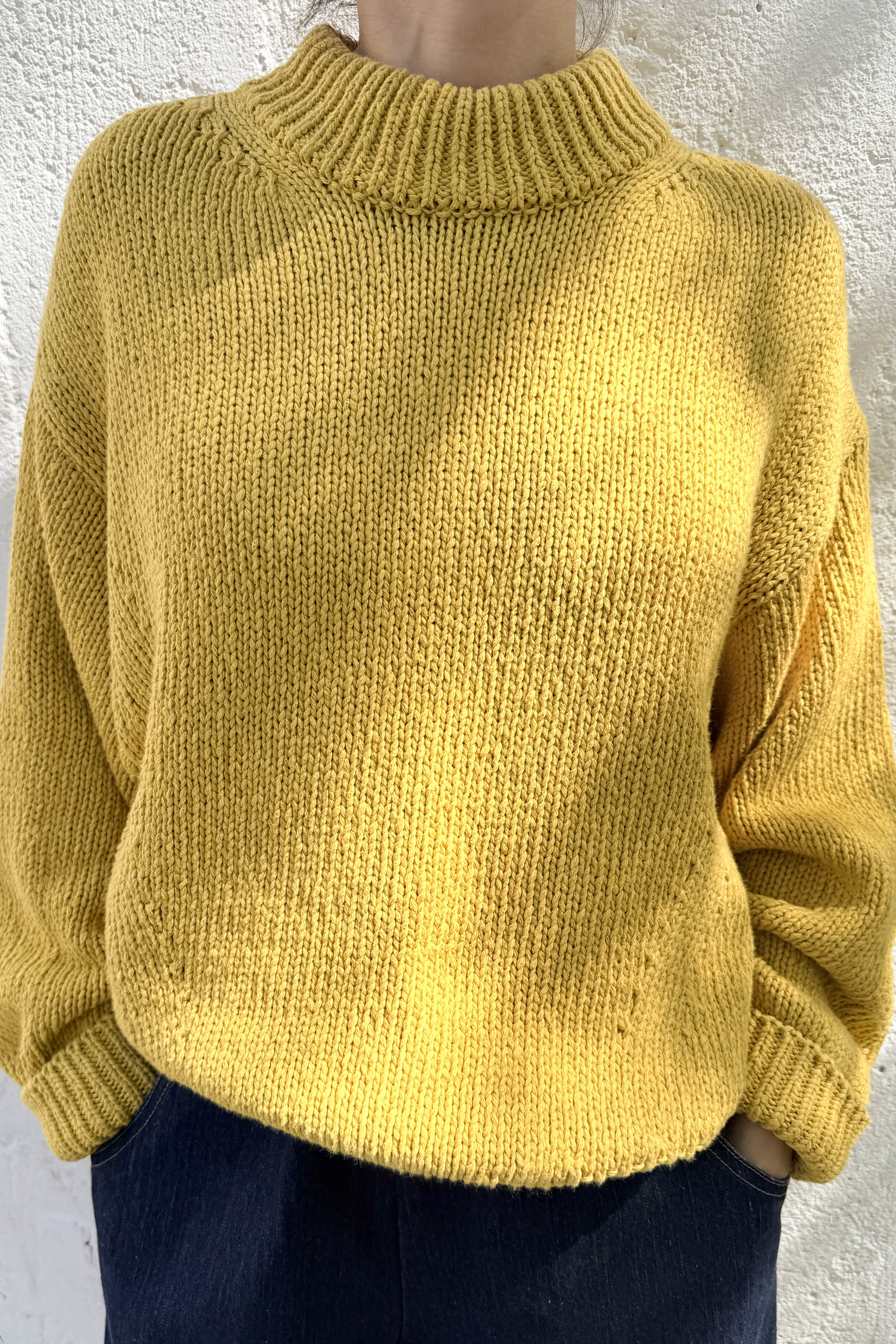Zoe Cotton Sweater - Honey - Image 4