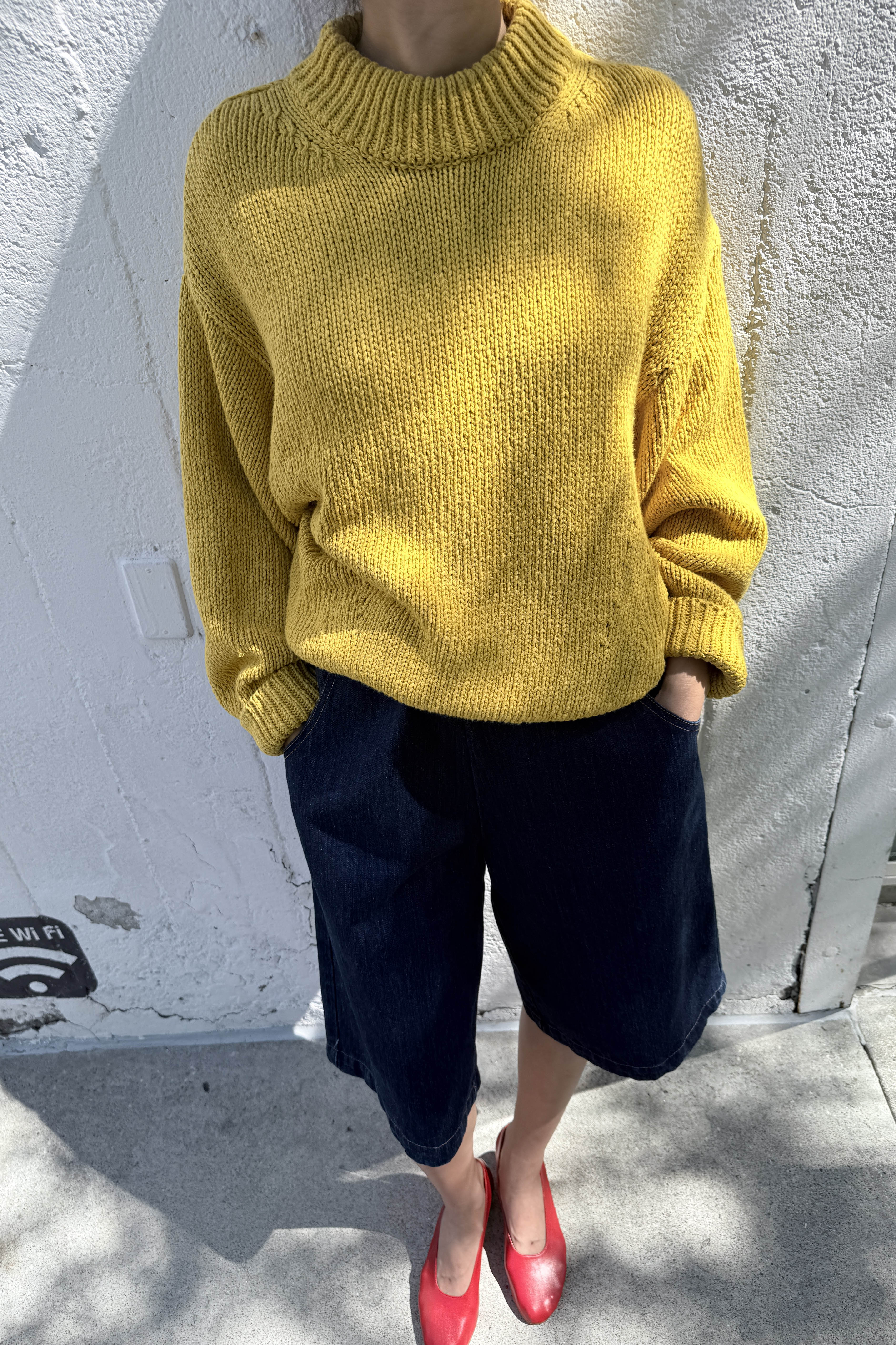 Zoe Cotton Sweater - Honey - Image 5